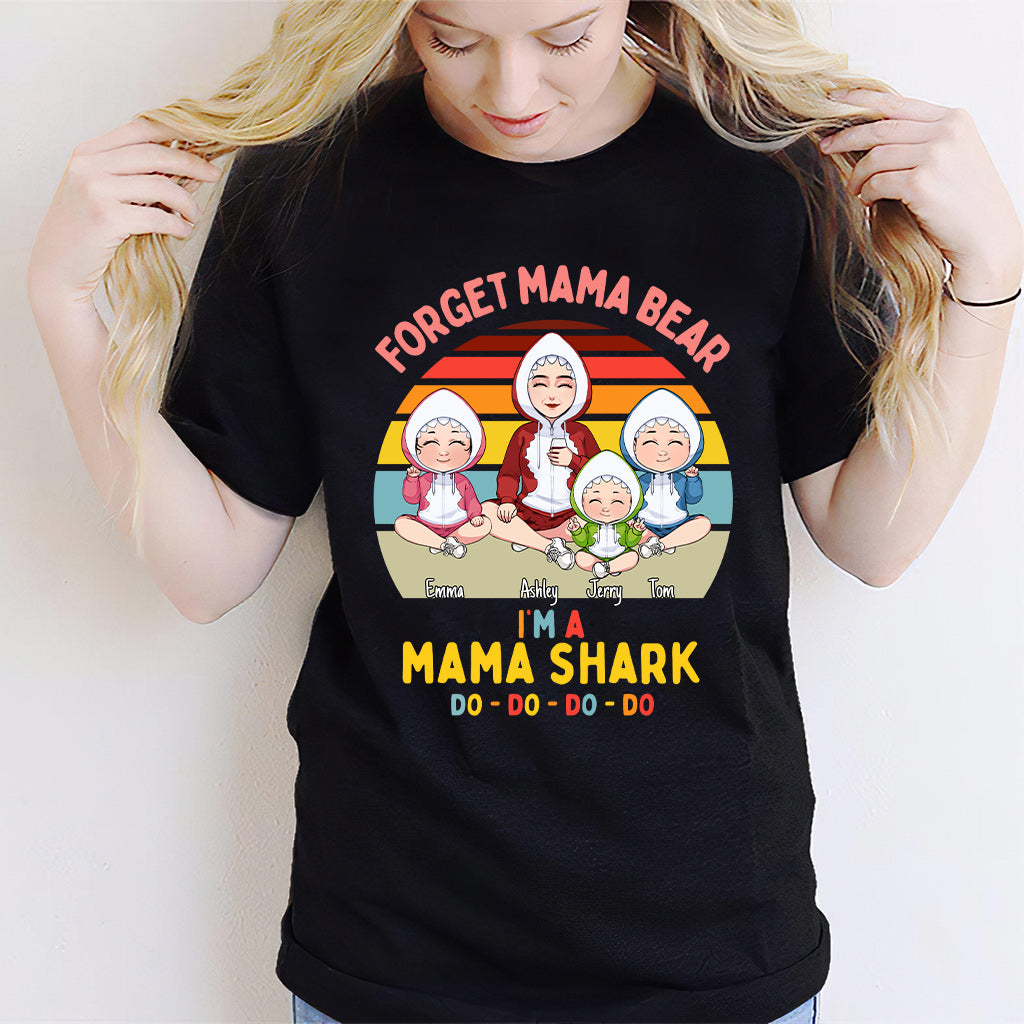 Mama Shark Do Do Do – Geschenk für Mama, Papa, Oma, Opa, Tante, Onkel, Hai-Fans – Personalisiertes T-Shirt und Hoodie