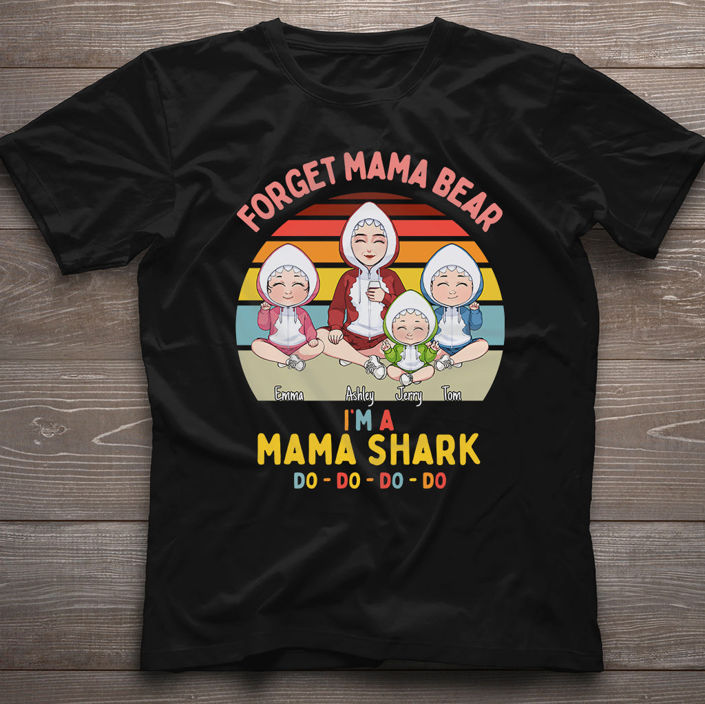 Mama Shark Do Do Do – Geschenk für Mama, Papa, Oma, Opa, Tante, Onkel, Hai-Fans – Personalisiertes T-Shirt und Hoodie