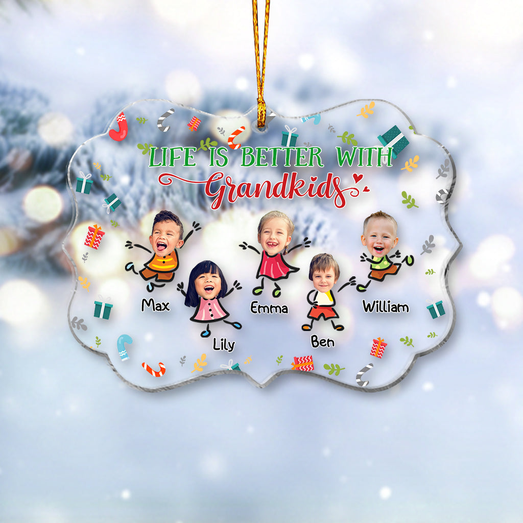 Das Leben ist schöner mit Enkelkindern – personalisierter Oma-Anhänger