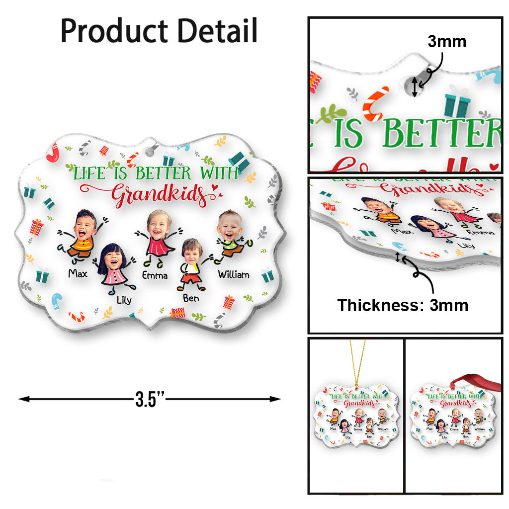 Das Leben ist schöner mit Enkelkindern – personalisierter Oma-Anhänger