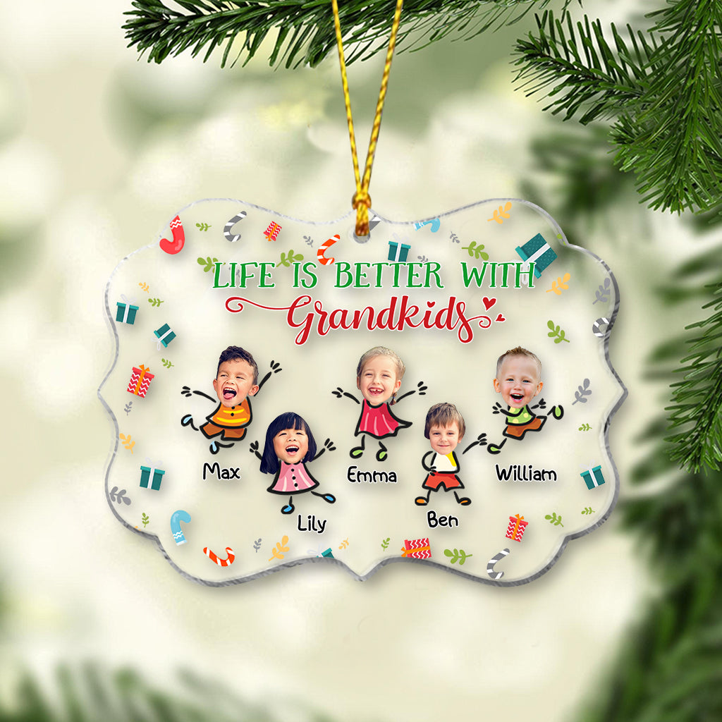 Das Leben ist schöner mit Enkelkindern – personalisierter Oma-Anhänger