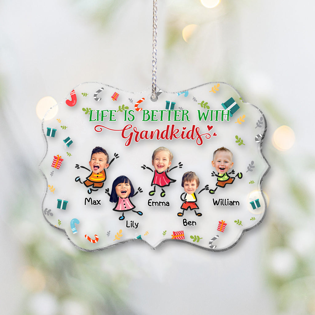 Das Leben ist schöner mit Enkelkindern – personalisierter Oma-Anhänger