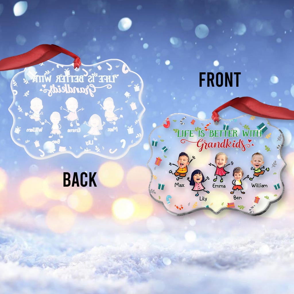 Das Leben ist schöner mit Enkelkindern – personalisierter Oma-Anhänger