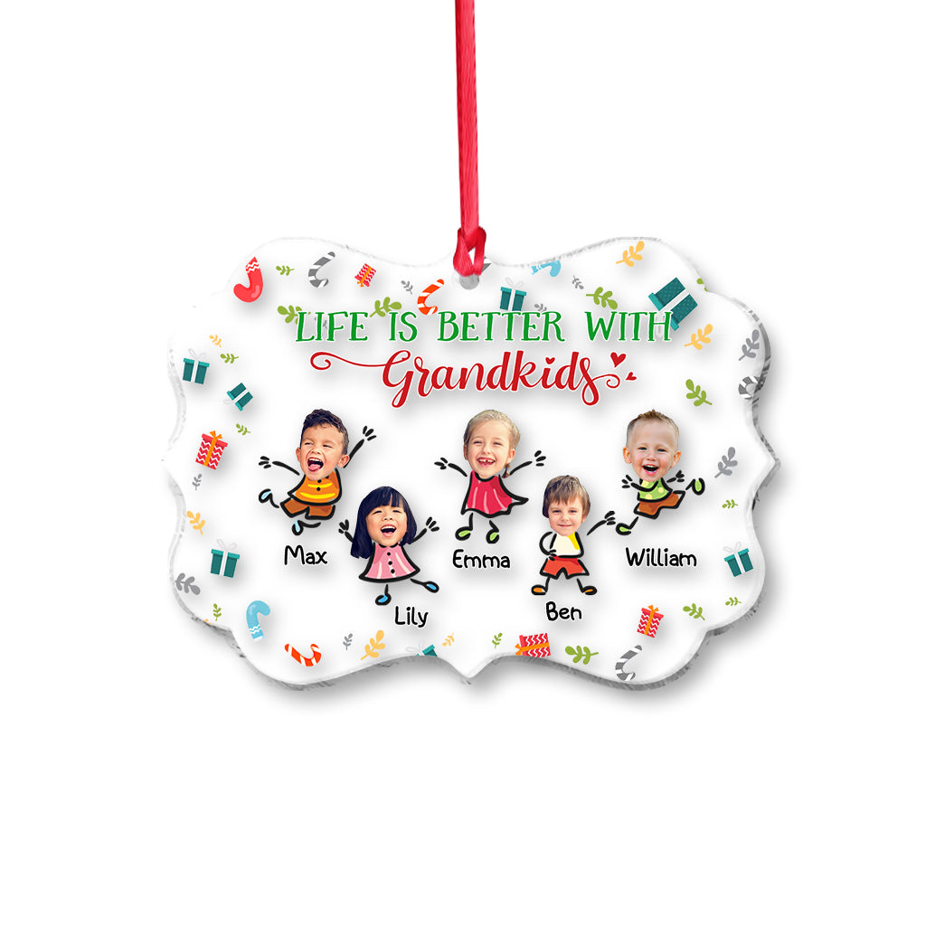 Das Leben ist schöner mit Enkelkindern – personalisierter Oma-Anhänger