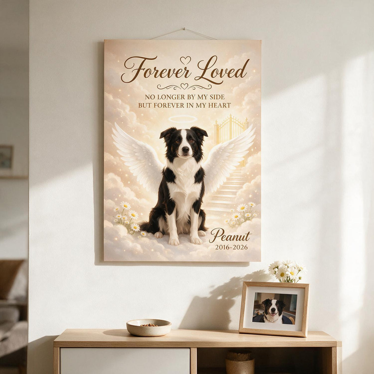 Für Immer Geliebter Hund Katze Engel Gedenkposter - Personalisierte Wanddekoration - Gedenkgeschenk für Tierliebhaber