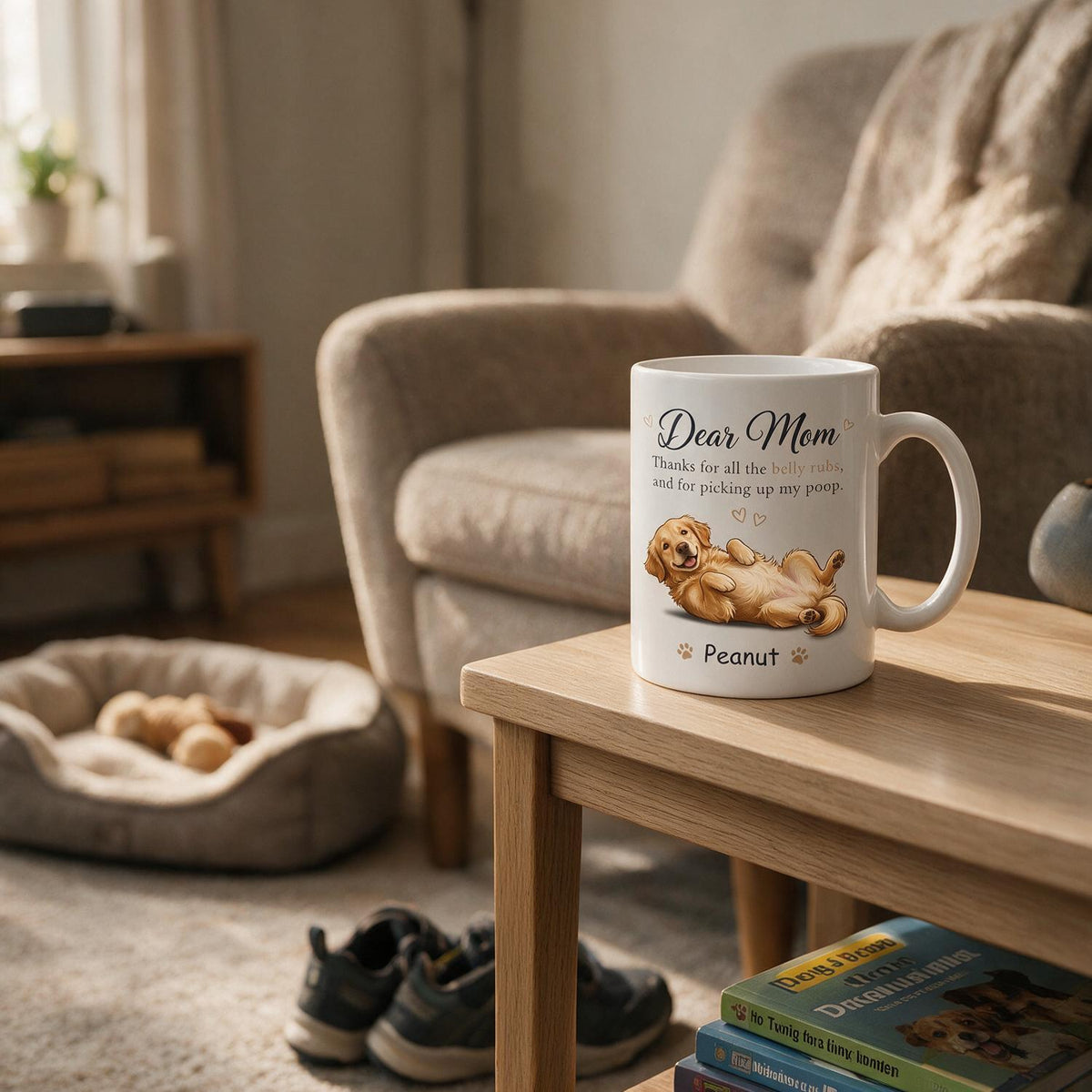 Lieber Papa Mama Danke Für Alle Bauchstreicheleinheiten - Personalisierte Tasse - Geschenk Für Hundeliebhaber