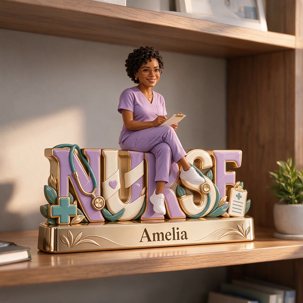 Personalized Custom Photo Nurse Custom Shaped Acrylic Plaque - Gift for Women