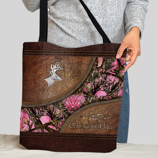 Country Girl - Personalized Hunting Tote Bag