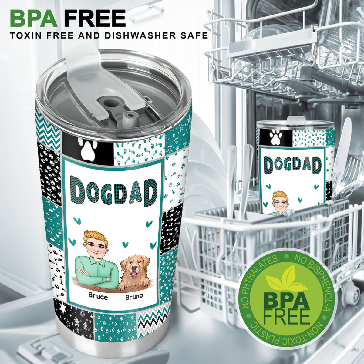 Hundemama – Geschenk für Katzenliebhaber – Personalisierter Becher