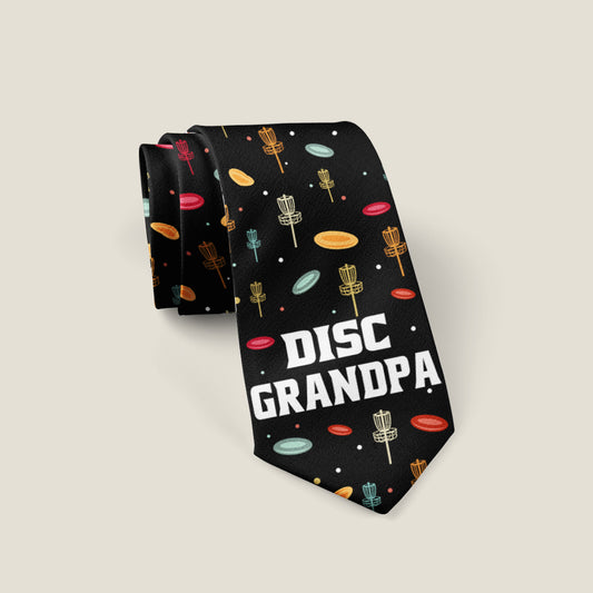 Disc Daddy – Disc-Golf-Geschenk für Papa, Opa – Personalisierte Krawatte