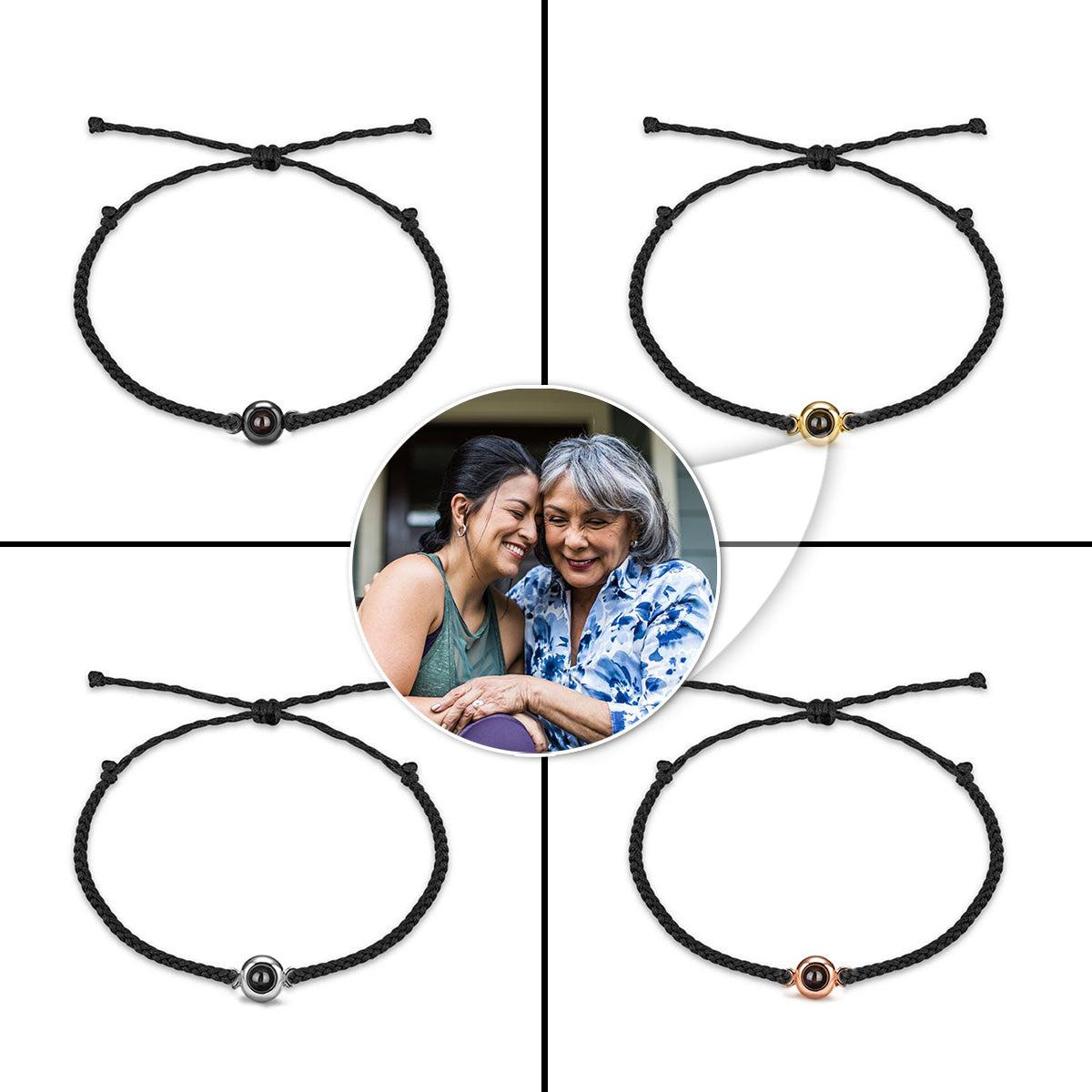 Erinnerungen festhalten – Geschenk für Stiefmutter – Personalisiertes Projektionsarmband