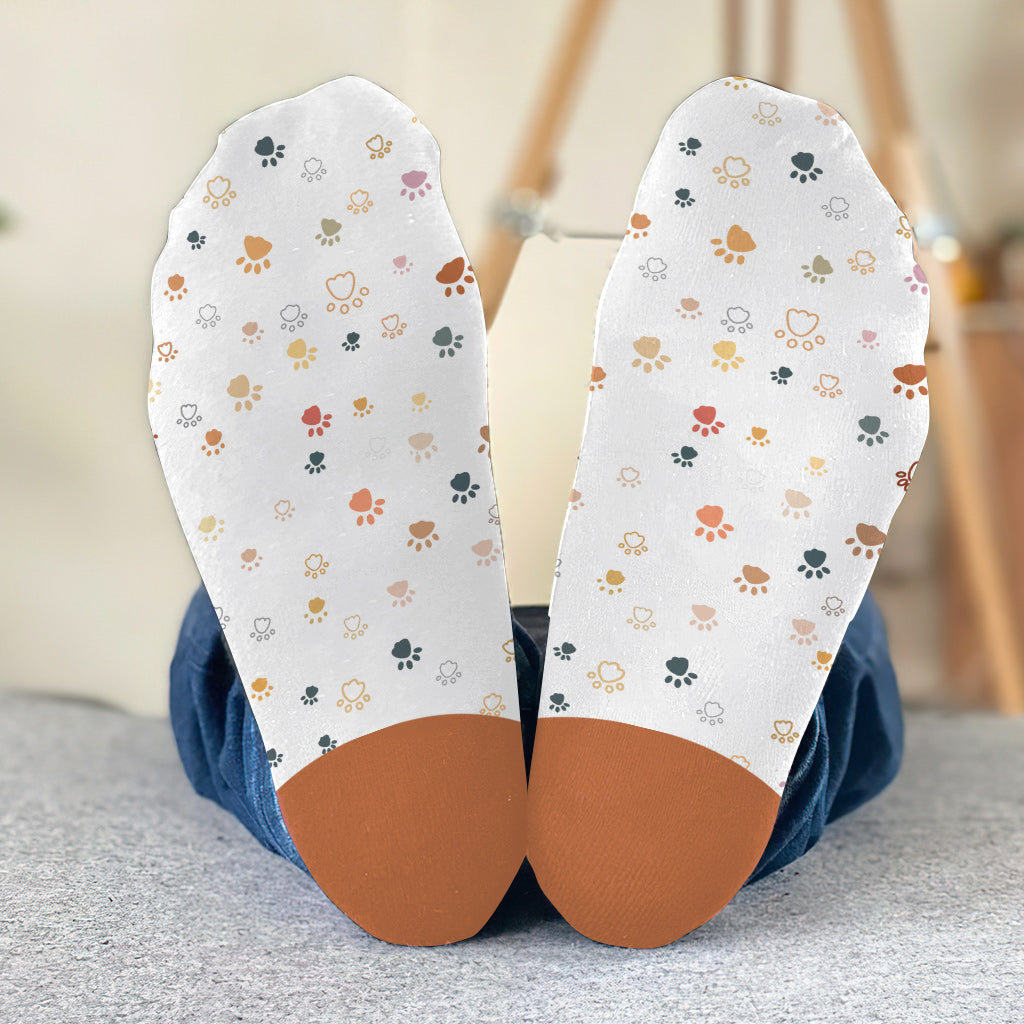 Ich werde dir folgen, wohin du auch gehst – Geschenk für Hundeliebhaber – Personalisierte Socken