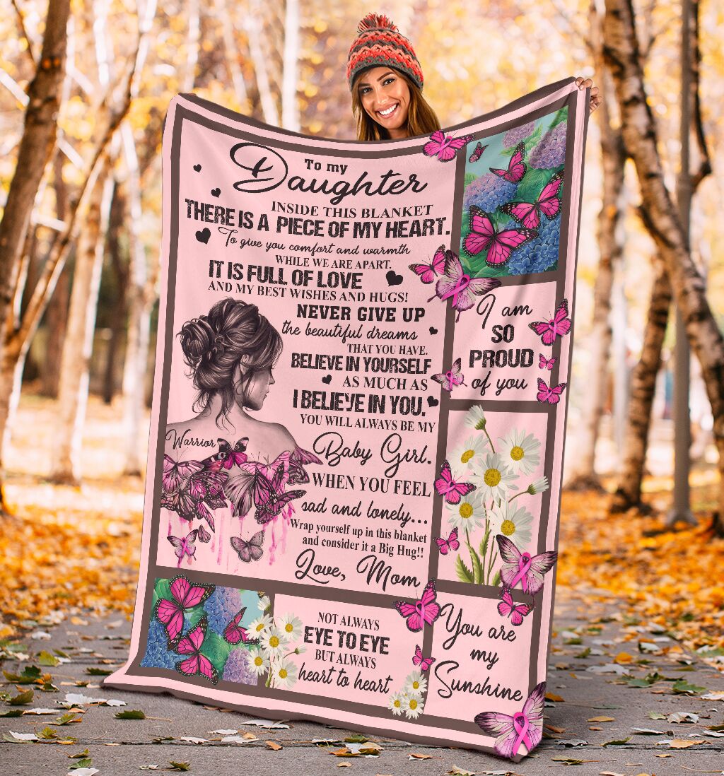 Decke zur Sensibilisierung für Brustkrebs an meine Tochter 0622