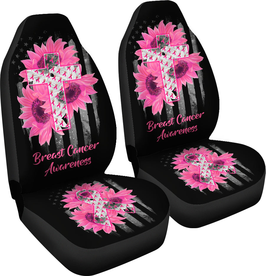 Faith Hope Love Breast Cancer Awareness Seat Covers 0622