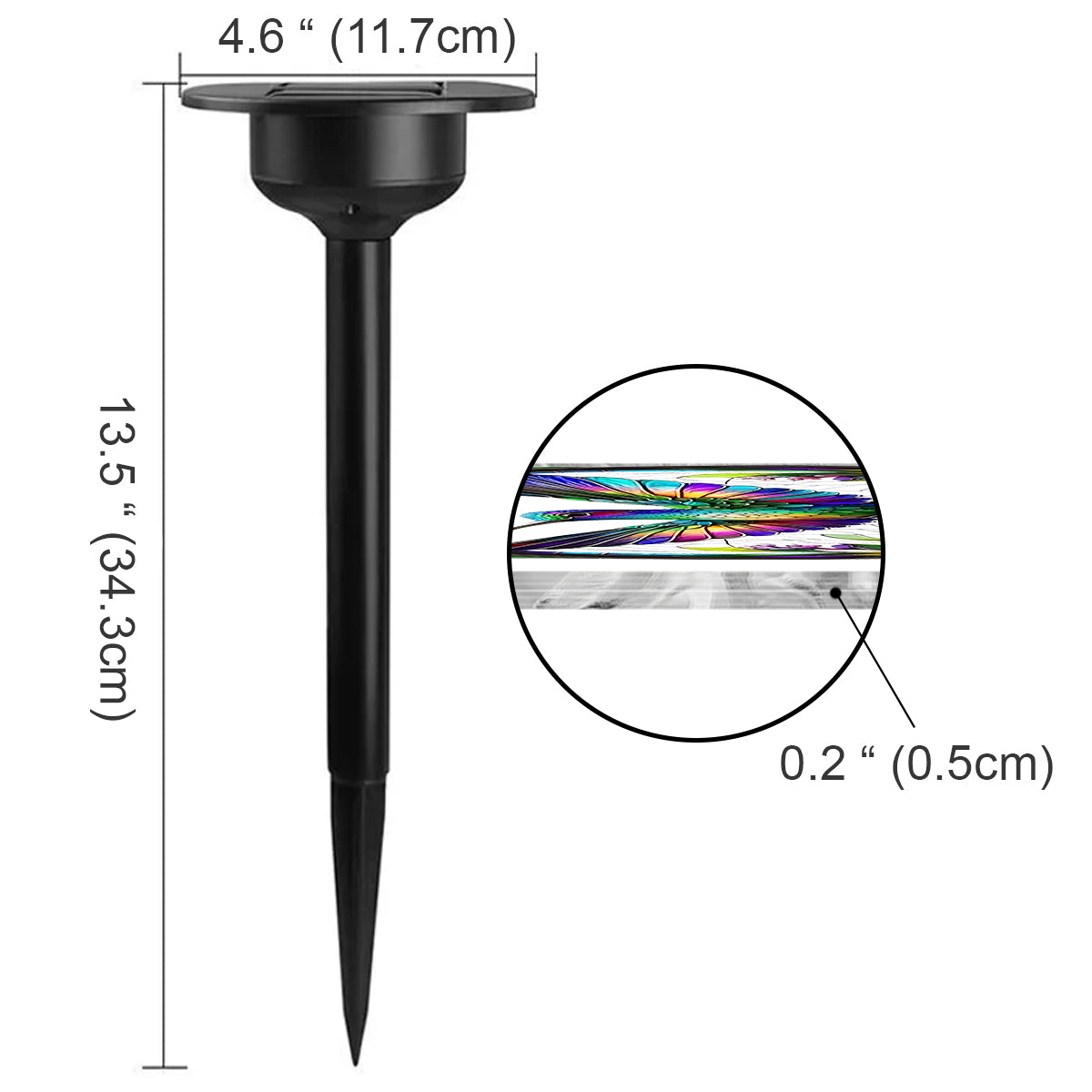 Atemberaubende Kolibri-, Bienen- und Schmetterlingsmotive... - Personalisierte Garten-Solarleuchte