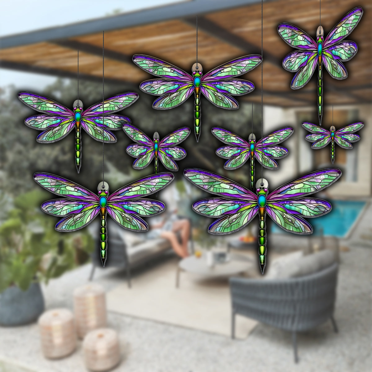 Wunderschöner Kolibri, Biene, Schmetterling... - Personalisierte Garten-Hängedekoration