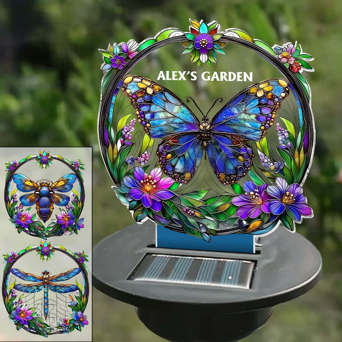 Colorful Butterfly, Bee, Humming Bird... - Personalized Gardening Garden Solar Light