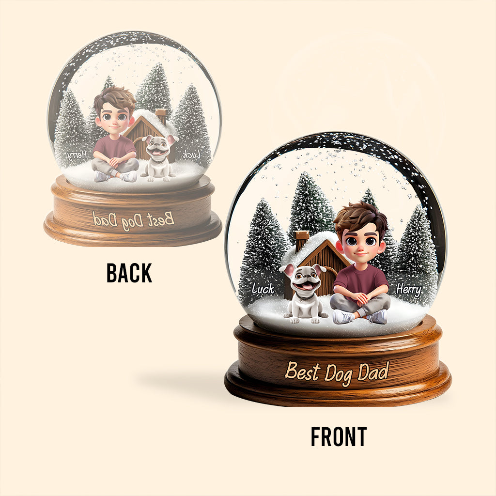 Bester Hunde-Papa/Beste Hunde-Mama - Personalisierte Acrylplakette in Hundeform