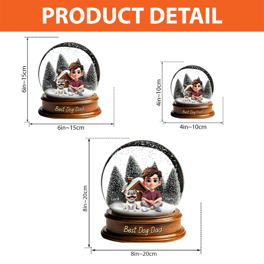 Bester Hunde-Papa/Beste Hunde-Mama - Personalisierte Acrylplakette in Hundeform