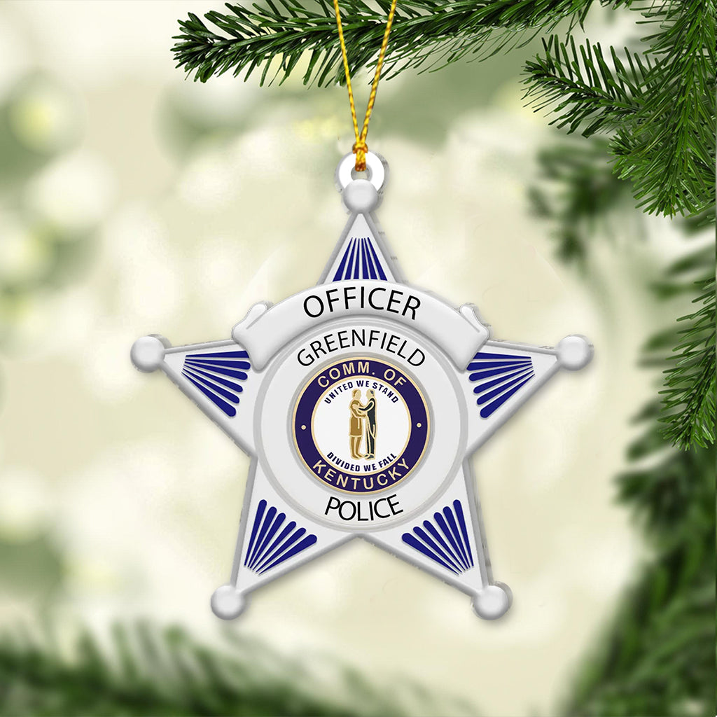 Police Badge - Personalized Police Officer Ornament