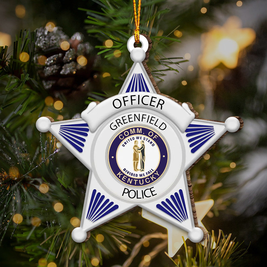 Police Badge - Personalized Police Officer Ornament