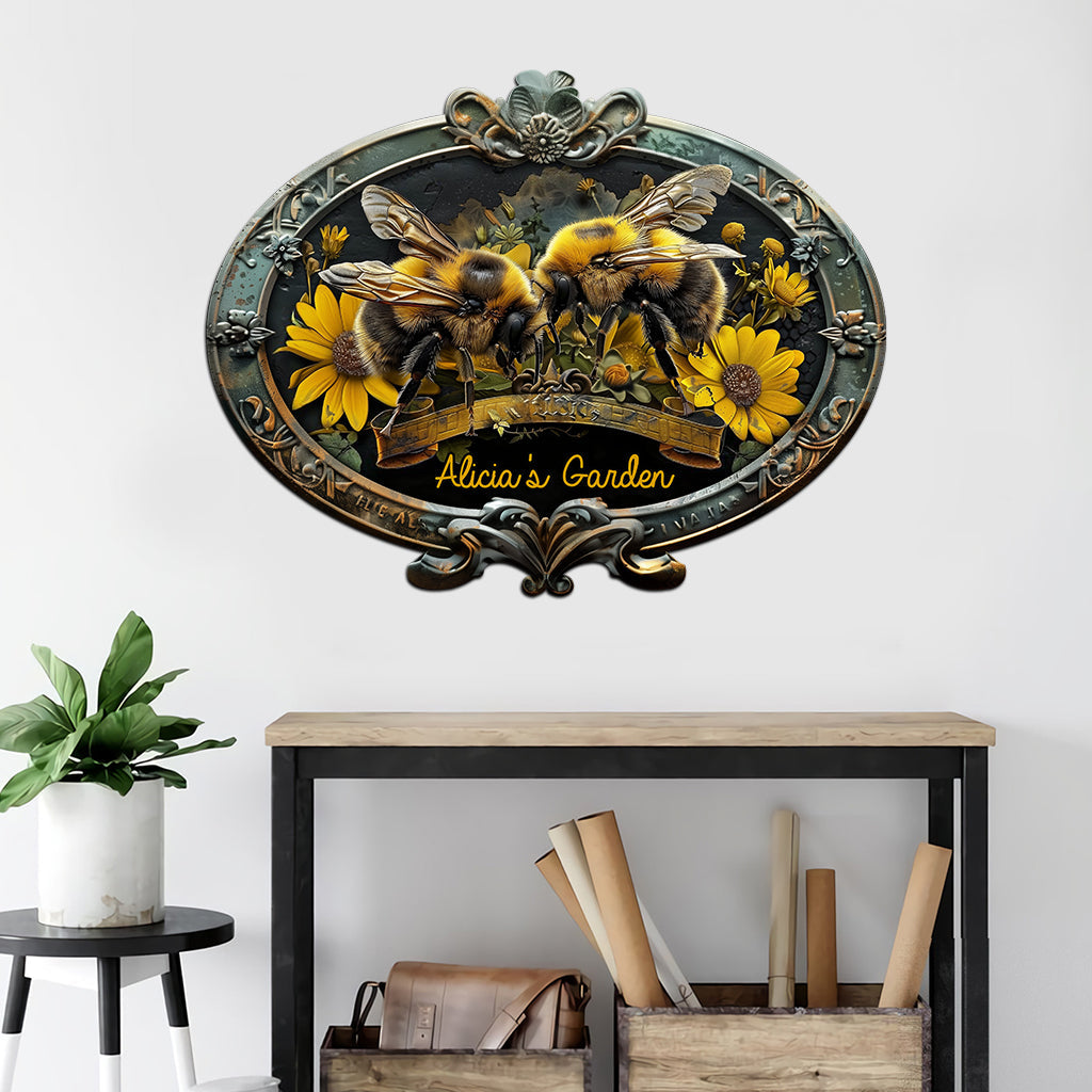 Bee Garden - Personalized Gardening Cut Metal Sign