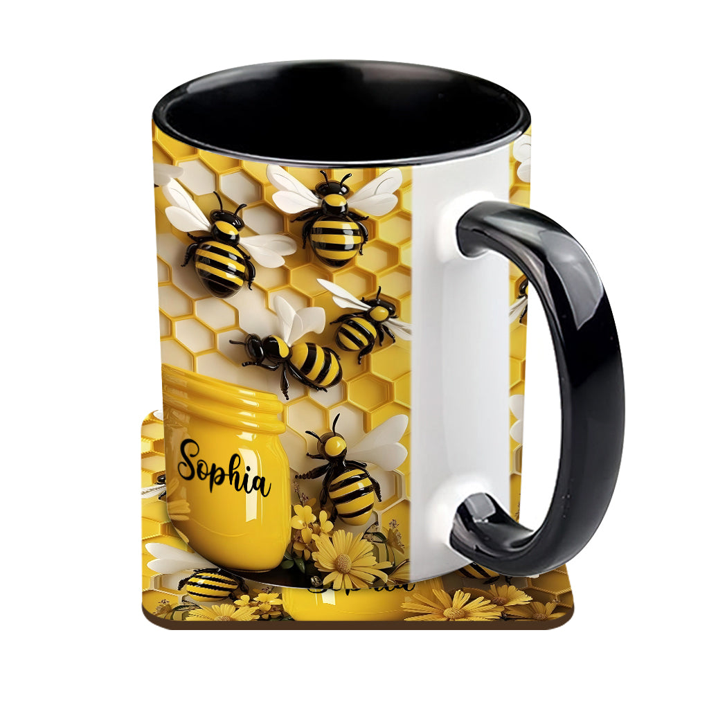 Gartenliebe: Atemberaubende Biene – Personalisierte Gartentasse
