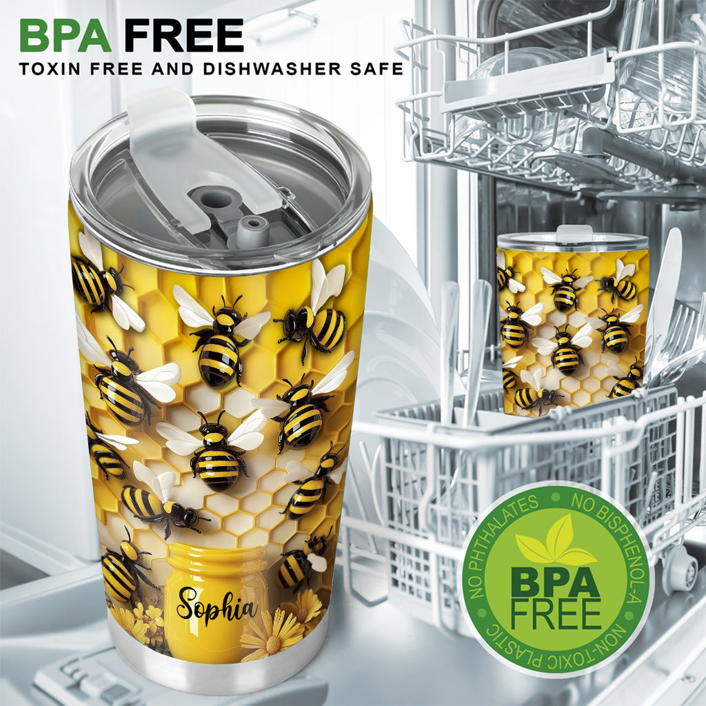 Atemberaubender Bienen-Becher – personalisierter Gartenbecher