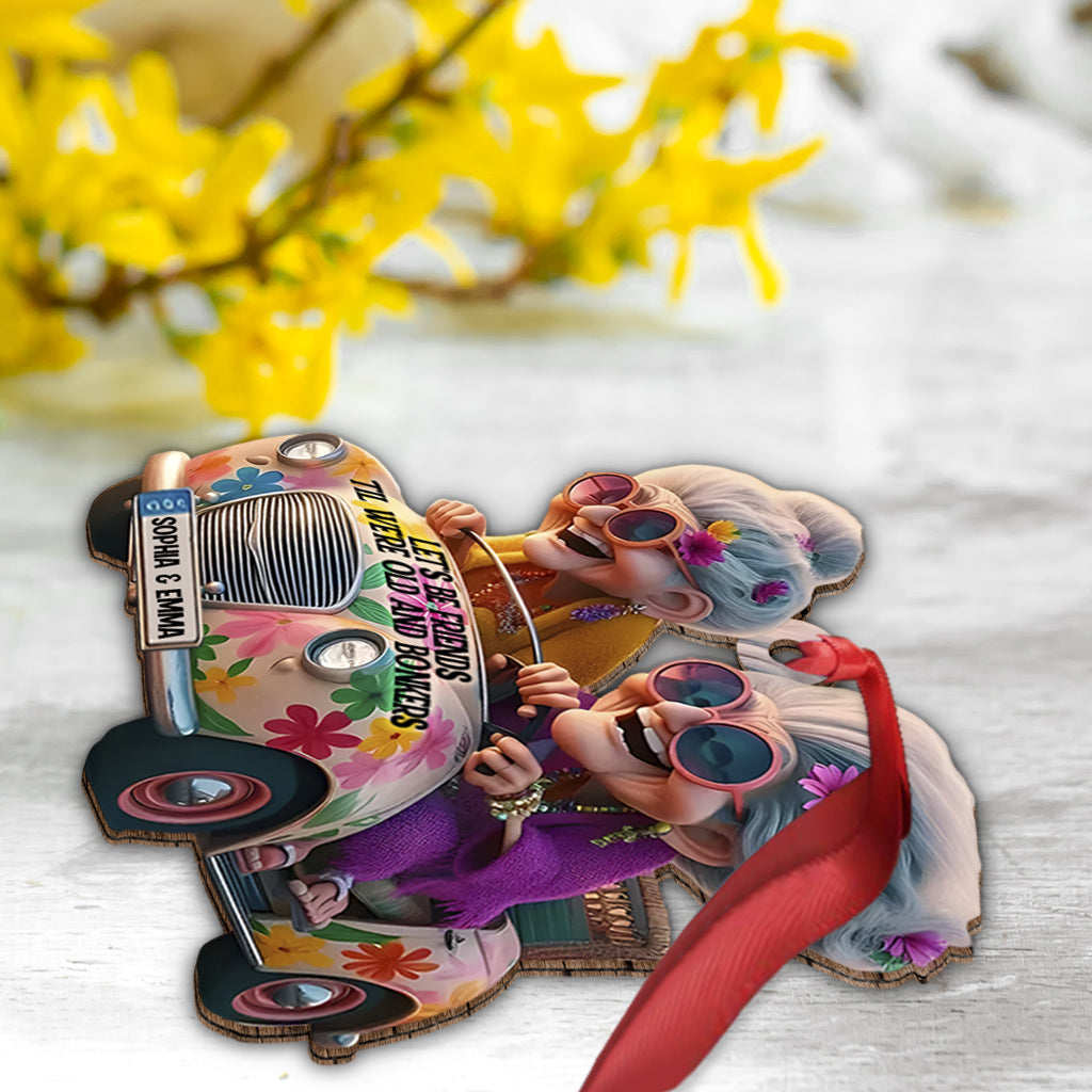 Lasst uns Freunde bleiben, bis wir alt und verrückt sind – personalisierter Freundschaftsanhänger