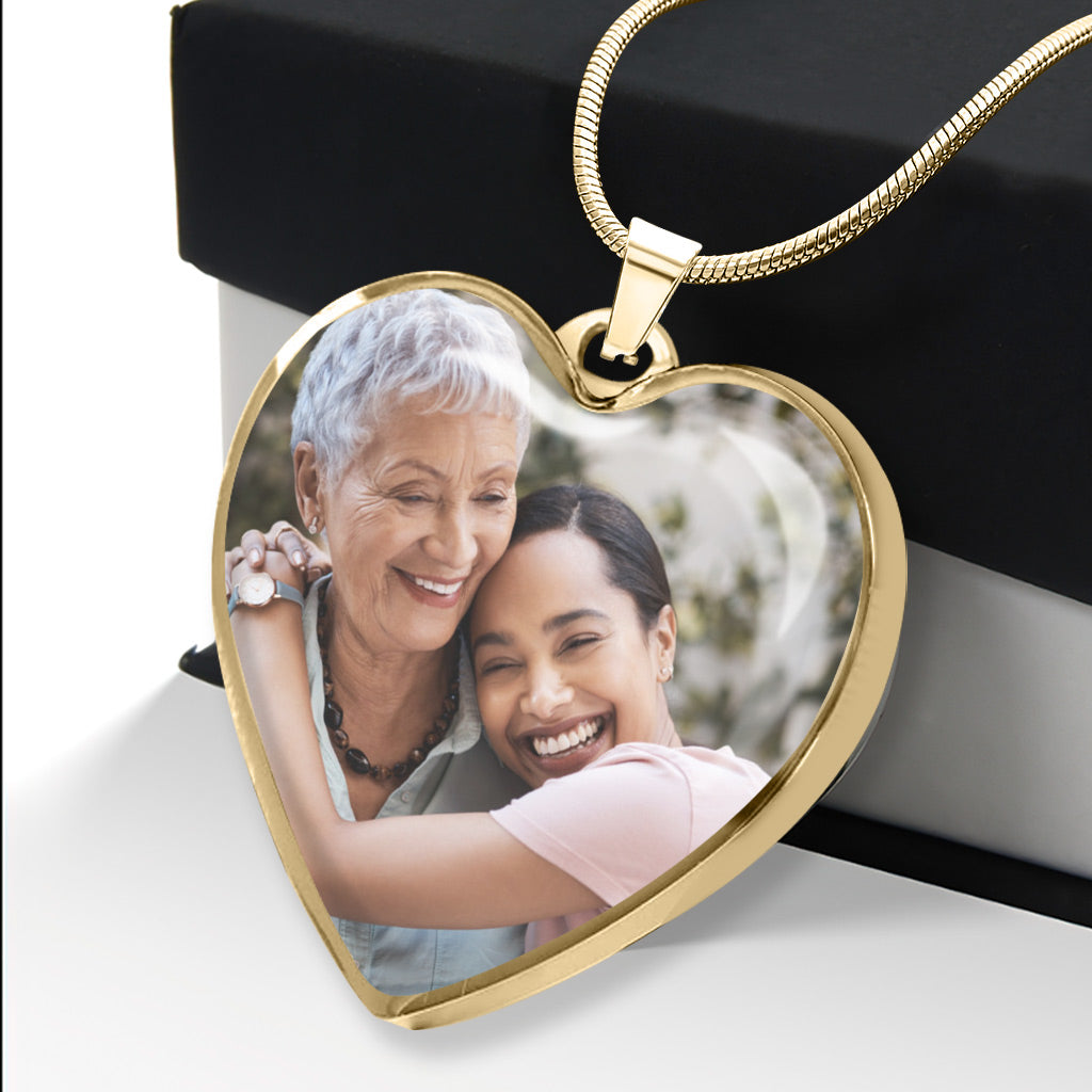 Danke Mama – Geschenk für Mama, Oma, Ehefrau, Freundin, Tochter – Personalisierte Herzanhänger-Halskette