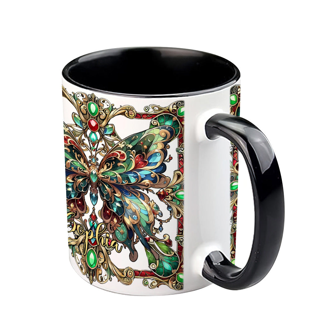 Stunning Butterfly - Personalized Butterfly Accent Mug