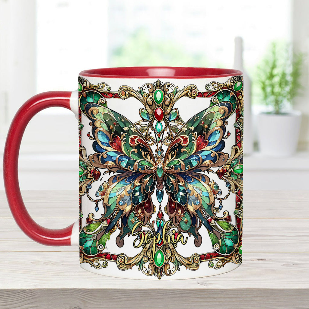 Stunning Butterfly - Personalized Butterfly Accent Mug