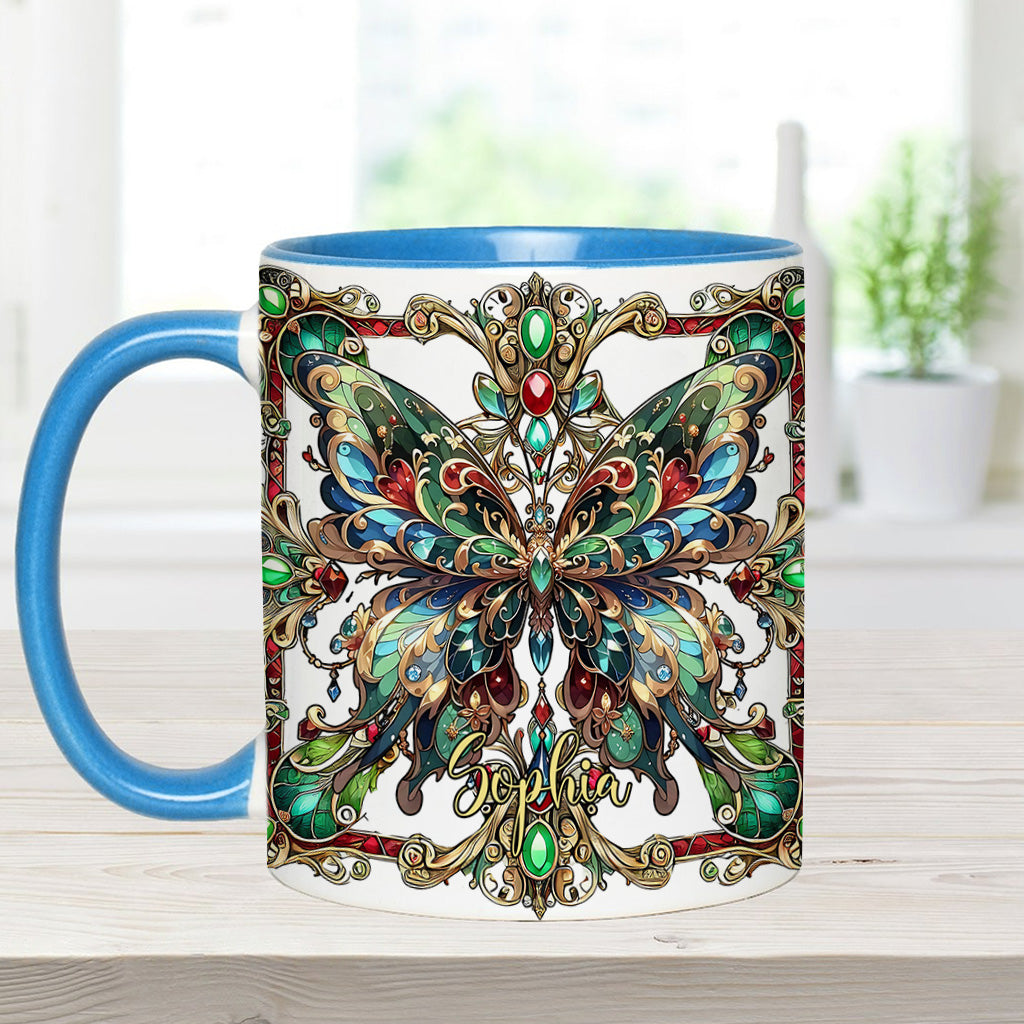 Stunning Butterfly - Personalized Butterfly Accent Mug