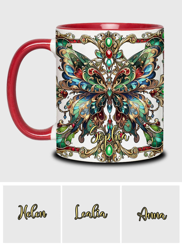 Stunning Butterfly - Personalized Butterfly Accent Mug