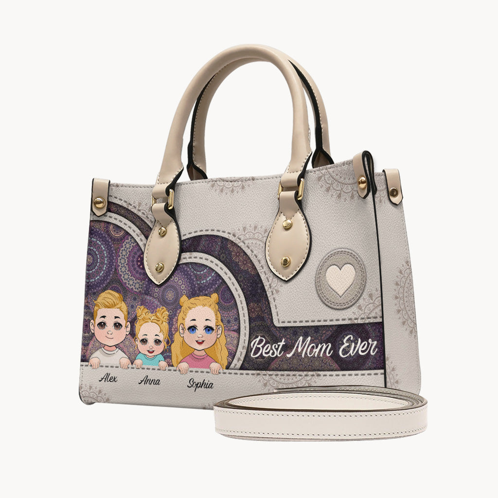 Beste Mama/Oma/Tante/... aller Zeiten – Personalisierte Lederhandtasche für Mütter
