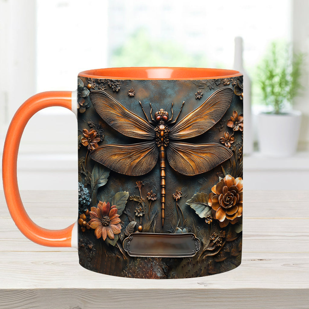 Vintage Soul – Personalisierte Tasse mit Libellenmotiv