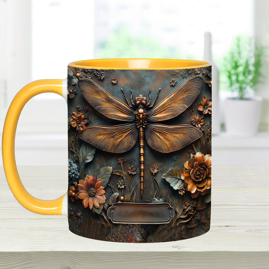 Vintage Soul – Personalisierte Tasse mit Libellenmotiv