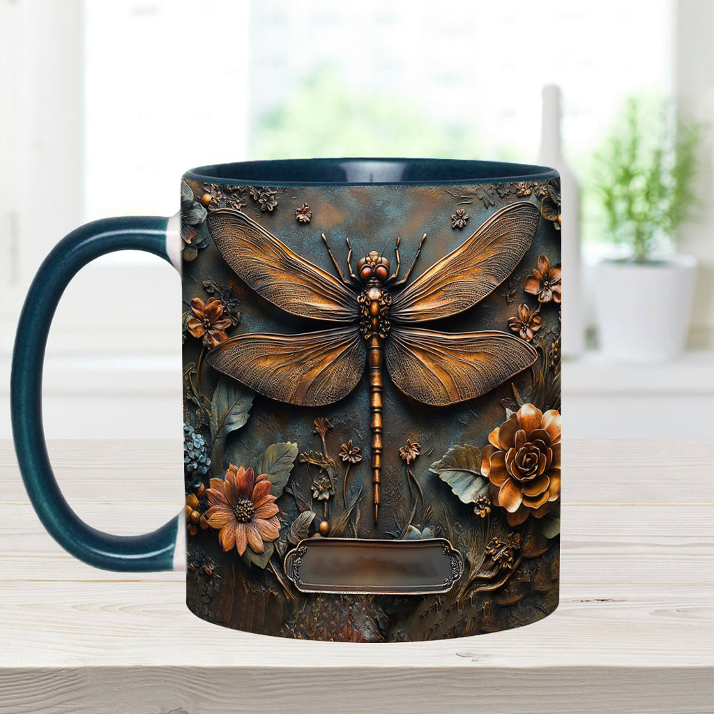 Vintage Soul – Personalisierte Tasse mit Libellenmotiv