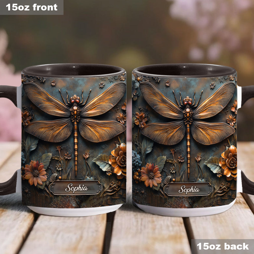 Vintage Soul – Personalisierte Tasse mit Libellenmotiv