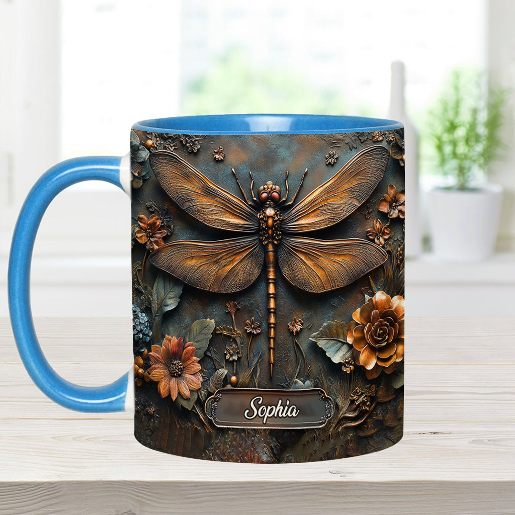 Vintage Soul – Personalisierte Tasse mit Libellenmotiv