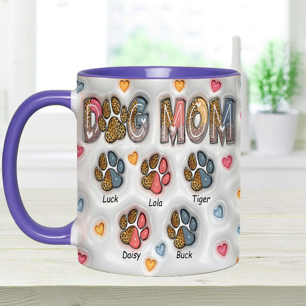 Dog Mom - Personalized Dog Accent Mug