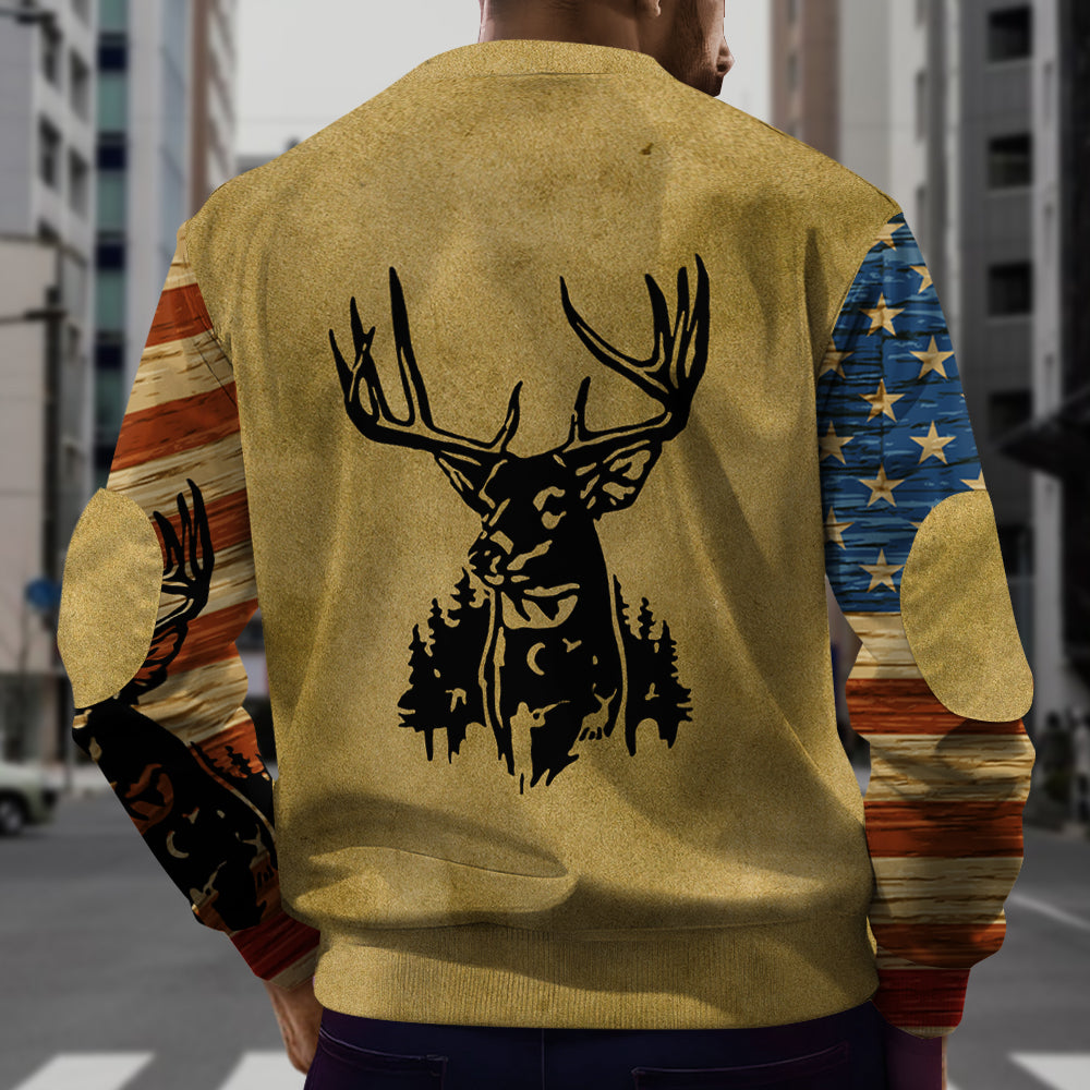 Liebe zur Jagd – Personalisiertes Herren-Sweatshirt mit Reißverschluss für die Jagd