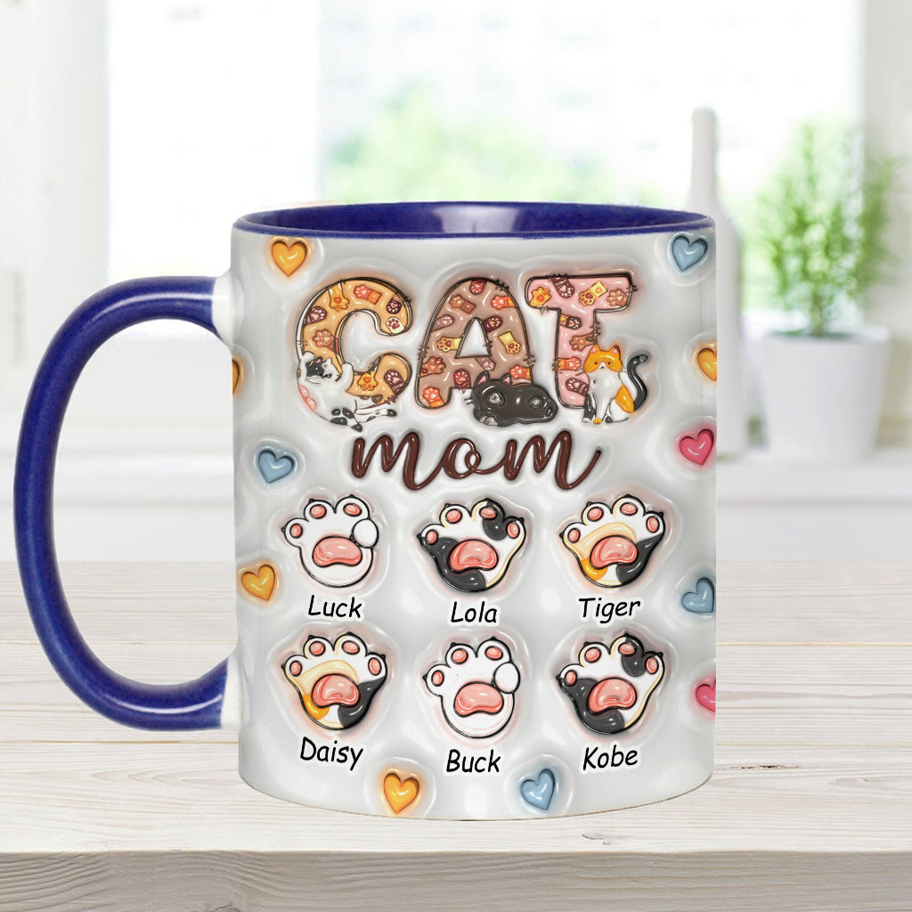 Cat Mom - Personalized Cat Accent Mug