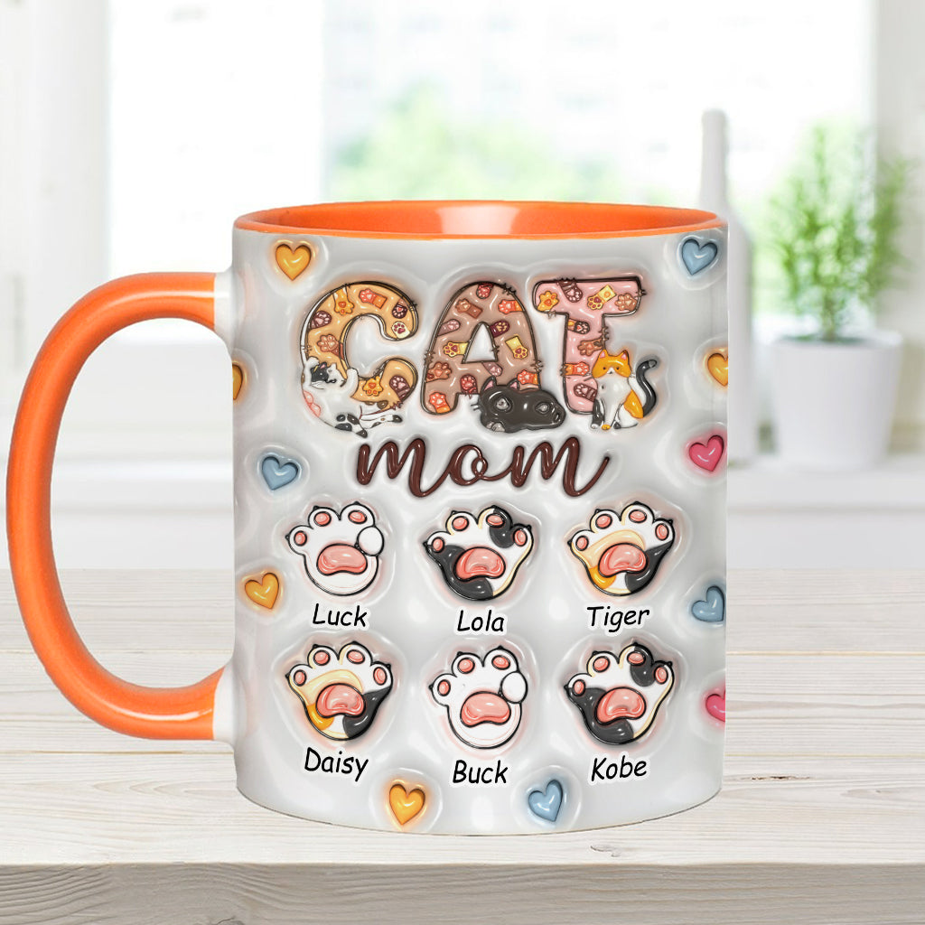 Cat Mom - Personalized Cat Accent Mug