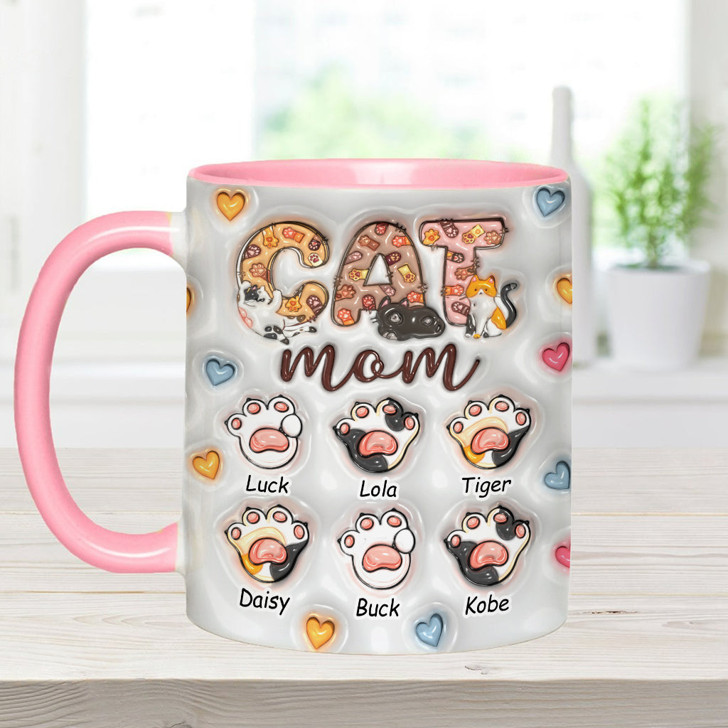 Cat Mom - Personalized Cat Accent Mug