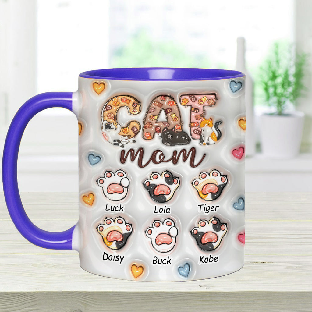Cat Mom - Personalized Cat Accent Mug