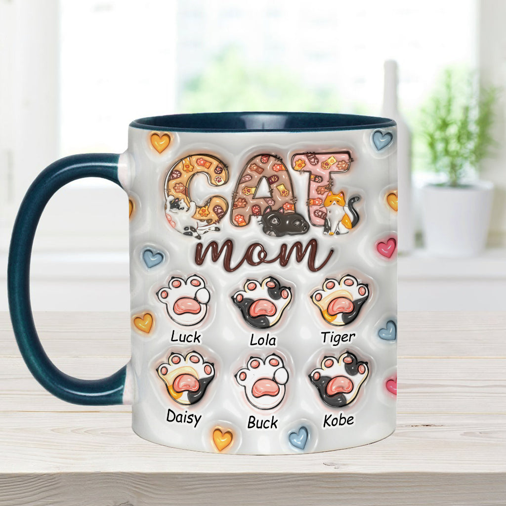 Cat Mom - Personalized Cat Accent Mug