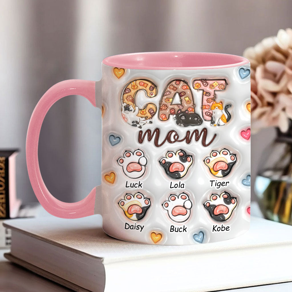 Cat Mom - Personalized Cat Accent Mug