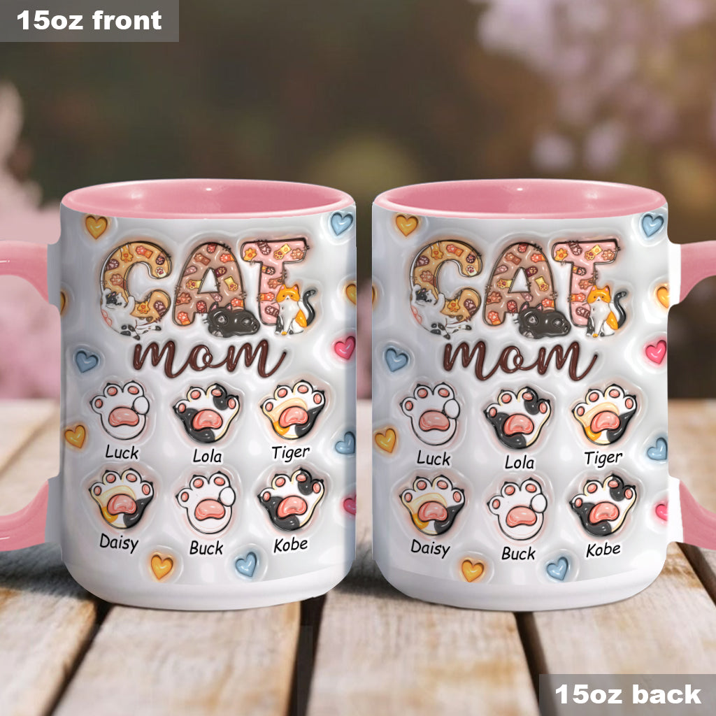 Cat Mom - Personalized Cat Accent Mug
