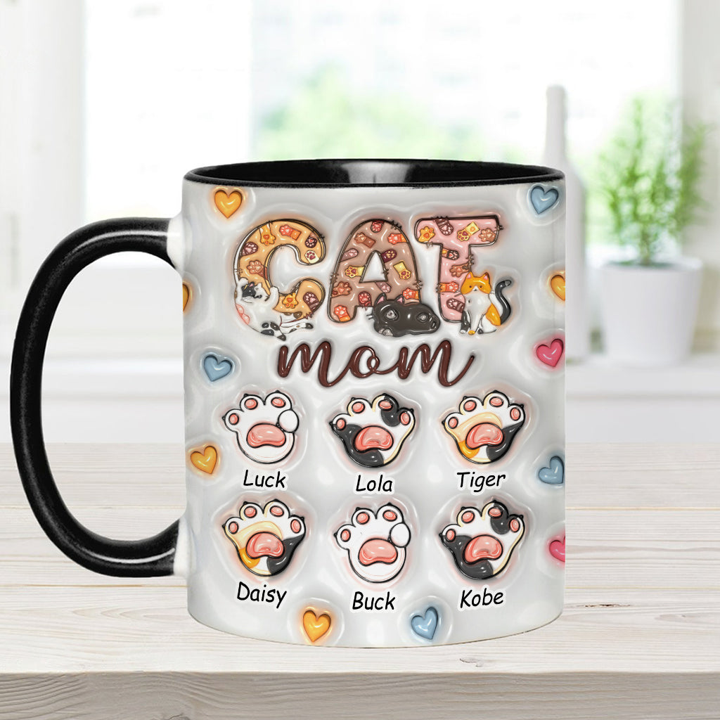 Cat Mom - Personalized Cat Accent Mug